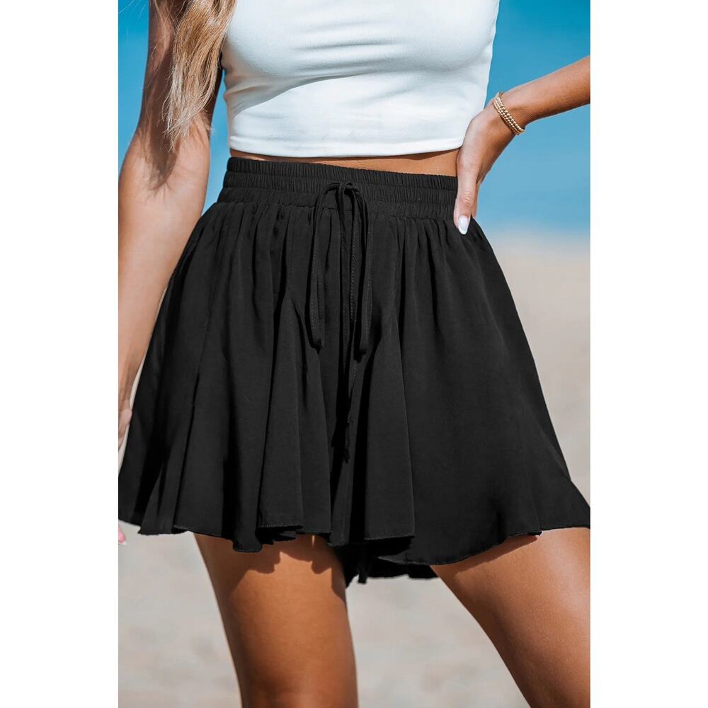 Nwt Cupshe Black Shorts Elastic Waist Size‎ Small - Picture 3 of 6